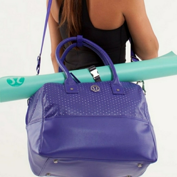 lululemon athletica Handbags - Lululemon purple bowler bag with shoulder strap